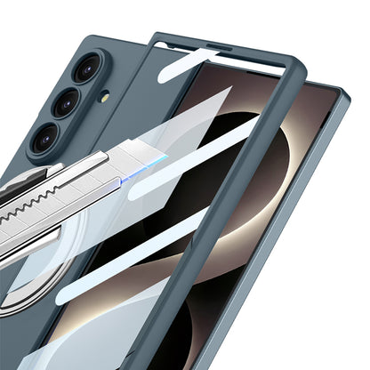 Galaxy Z Fold 8 Ultra Kılıf M-safe Şarj Özellikli Zore Kıpta Yüzüklü Kamera Korumalı Kapak