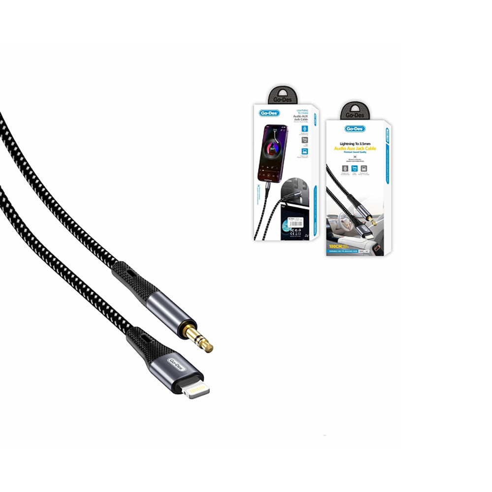 Go Des GAC-167 Lightning to 3.5mm AUX Audio Kablo 1M