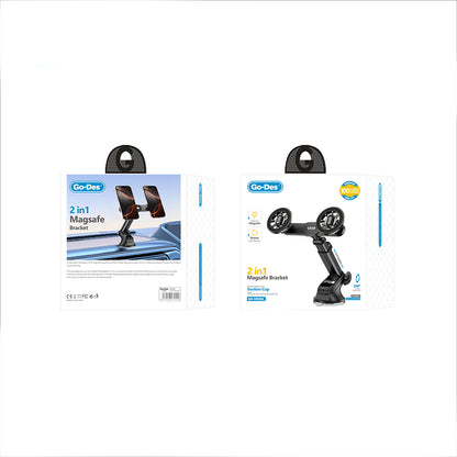 Go Des GD-HD363 360 Derece Dönebilen Uzatılabilir 2in1 Araç Telefon Tutucu