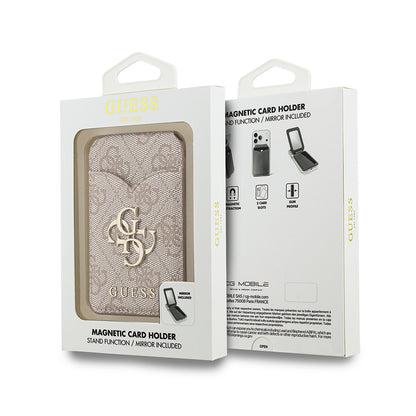 Guess Orjinal Lisanslı Aynalı Metal Büyük 4G Logolu Standlı Magnetik Kartlık