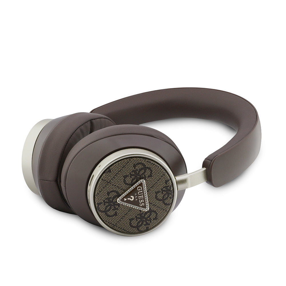 Guess Orjinal Lisanslı ENC Özellikli 4G Desenli Taşlı Üçgen Logolu Kulak Üstü Bluetooth Kulaklık