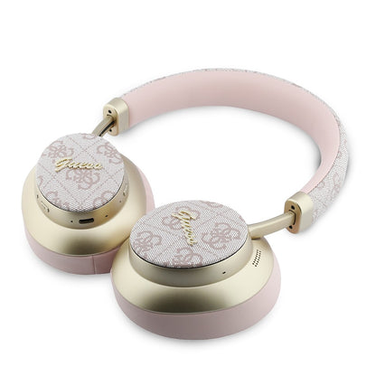 Guess Orjinal Lisanslı ENC PU 4G Desenli Metal Logolu Kulak Üstü Bluetooth Kulaklık v5.4