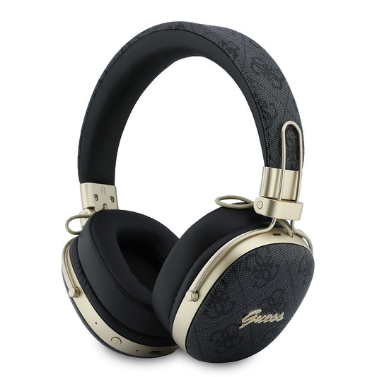 Guess Orjinal Lisanslı ENC Teknolojili PU 4G Desenli Script Logolu Kulak Üstü Bluetooth Kulaklık v5.4