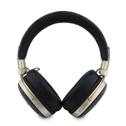 Guess Orjinal Lisanslı ENC Teknolojili PU 4G Desenli Script Logolu Kulak Üstü Bluetooth Kulaklık v5.4