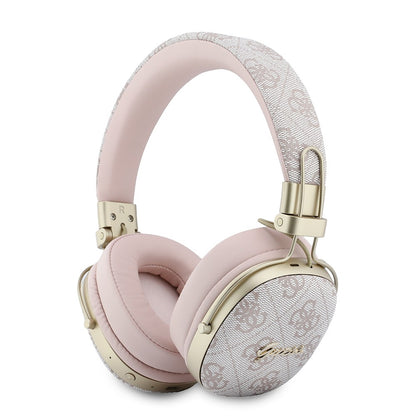 Guess Orjinal Lisanslı ENC Teknolojili PU 4G Desenli Script Logolu Kulak Üstü Bluetooth Kulaklık v5.4