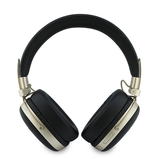 Guess Orjinal Lisanslı ENC Teknolojili PU Üçgen Metal Logolu Kulak Üstü Bluetooth Kulaklık v5.4