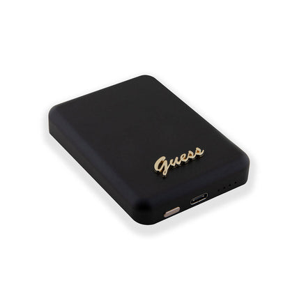 Guess Orjinal Lisanslı M-safe Şarj Özellikli Metal Yazı Logolu Powerbank 3000mAh 5W