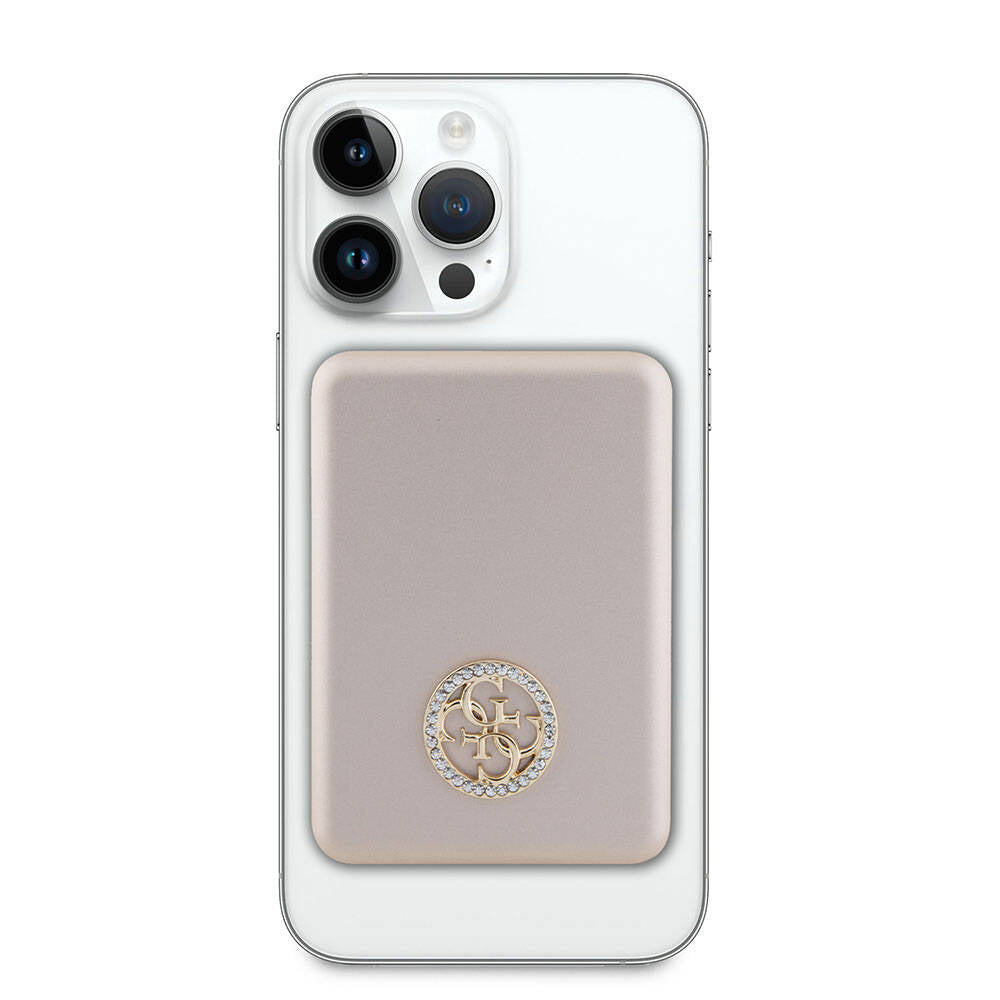 Guess Orjinal Lisanslı M-safe Şarj Özellikli Taşlı 4G Logolu Powerbank 3000mAh 5W