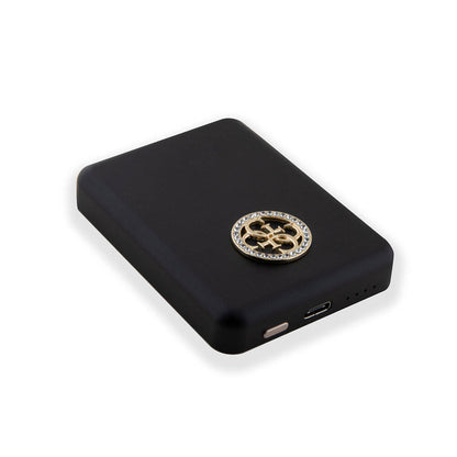 Guess Orjinal Lisanslı M-safe Şarj Özellikli Taşlı 4G Logolu Powerbank 5000mAh 15W