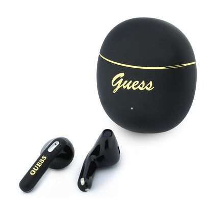 Guess Orjinal Lisanslı Metal Yazı Logolu Kulak içi TWS Kulaklık ve Speaker Hoparlör 2in1 Set