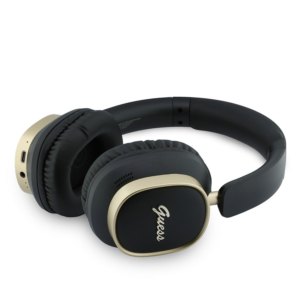 Guess Orjinal Lisanslı Metal Yazı Logolu Kulak Üstü Kulaklık ve Speaker Hoparlör 2in1 Set