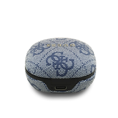 Guess Orjinal Lisanslı PU 4G Desenli Klasik Metal Yazı Logolu TWS Kulak İçi Bluetooth Kulaklık