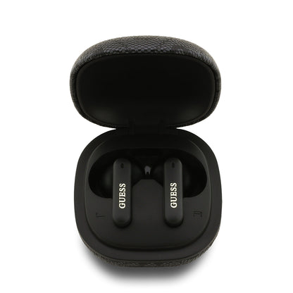 Guess Orjinal Lisanslı PU 4G Desenli Klasik Metal Yazı Logolu TWS Kulak İçi Bluetooth Kulaklık