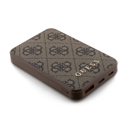 Guess Orjinal Lisanslı PU Deri 4G Desenli Metal Yazı Logolu Powerbank 5000mAh