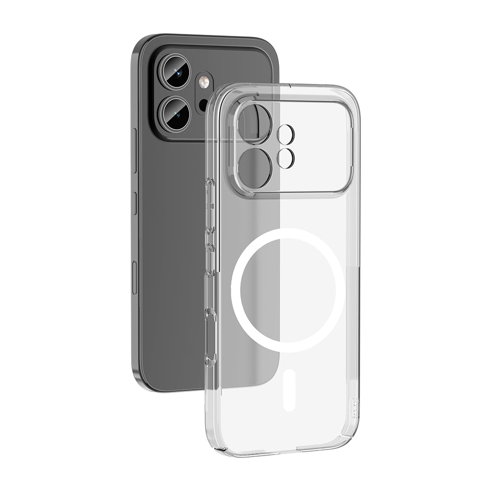 Honor 600 5G Kamera Korumalı M-Safe Şarj Özellikli Şeffaf Zore London Sert PC Kapak