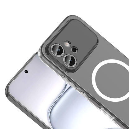 Honor 600 5G Kamera Korumalı M-Safe Şarj Özellikli Şeffaf Zore London Sert PC Kapak
