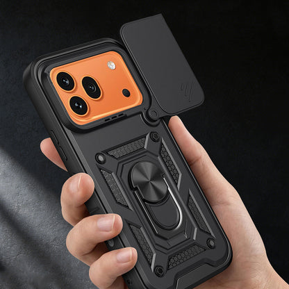 Honor 600 Pro 5G Kılıf Magnetik Standlı Kamera Korumalı Zore Sürgülü Vega Kapak