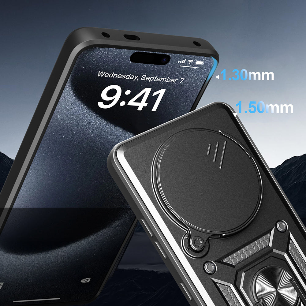 Honor Magic 7 Lite Kılıf Magnetik Standlı Kamera Korumalı Zore Sürgülü Vega Kapak