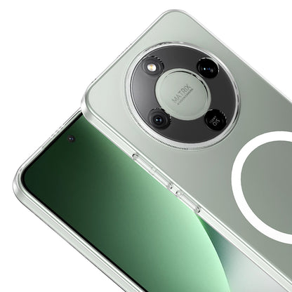 Honor Magic 8 Lite 5G Kamera Korumalı M-Safe Şarj Özellikli Şeffaf Zore London Sert PC Kapak