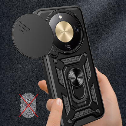 Honor Magic 8 Lite 5G Kılıf Magnetik Standlı Kamera Korumalı Zore Sürgülü Vega Kapak