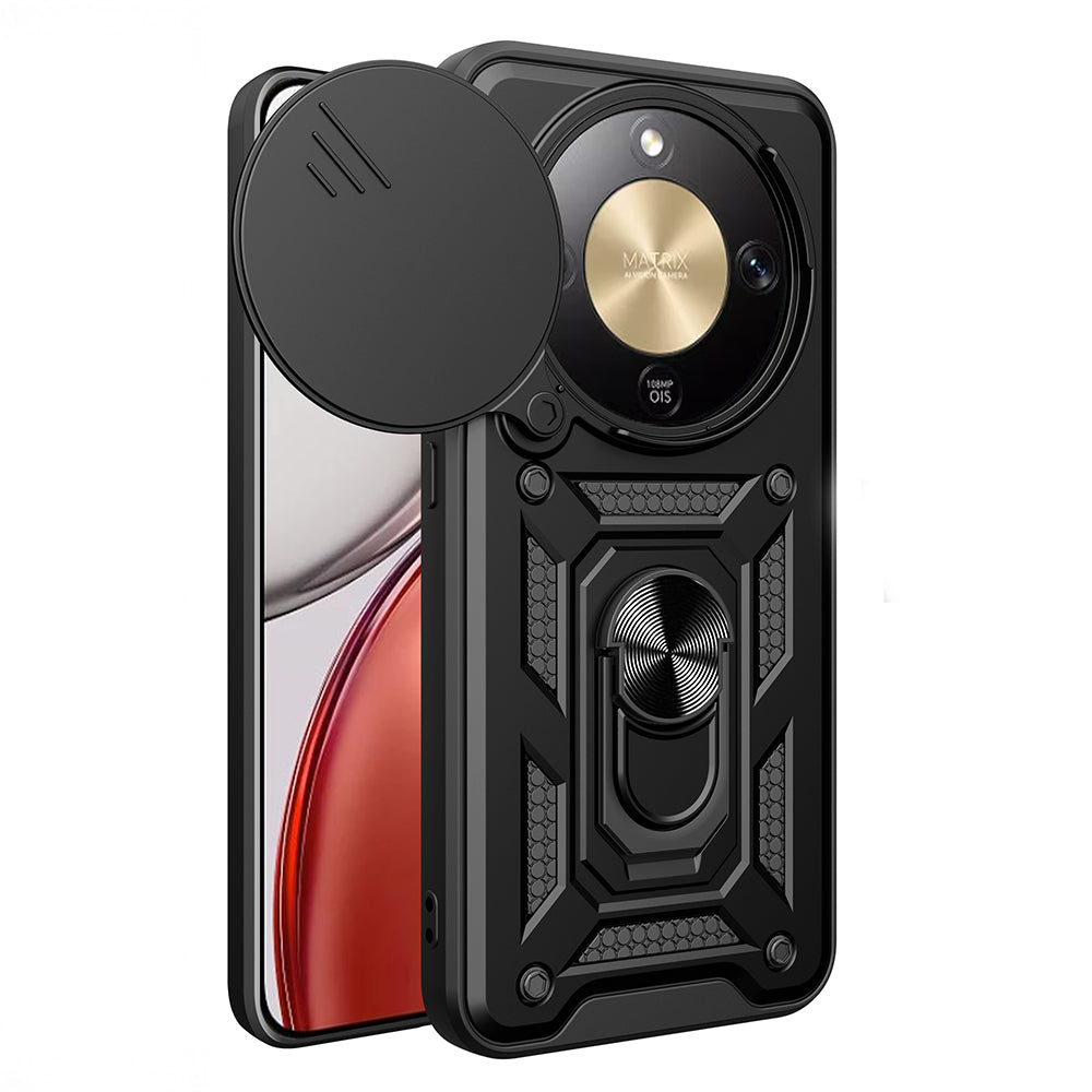 Honor Magic 8 Lite 5G Kılıf Magnetik Standlı Kamera Korumalı Zore Sürgülü Vega Kapak