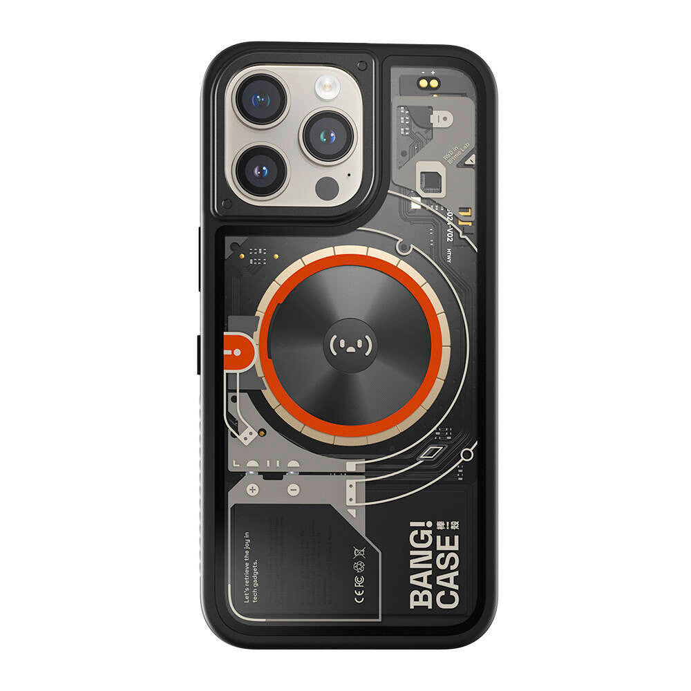 iPhone 15 Pro Max Kılıf Özelleştirilebilir 3 Fonksiyonlu Bluetooth Bağlantılı Bitmo Lab Bangcase Akıllı M-safe Kapak