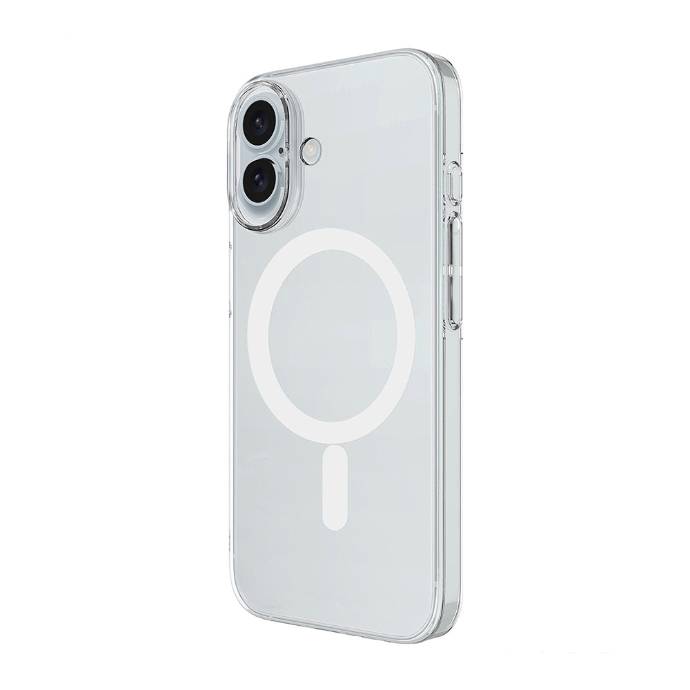 iPhone 16 Plus Kamera Korumalı M-Safe Şarj Özellikli Şeffaf Zore London Sert PC Kapak