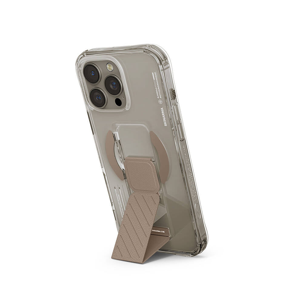 iPhone 16 Pro Kılıf M-safe Şarj Özellikli Teknoloji Desenli Standlı Skinarma Axon Kapak