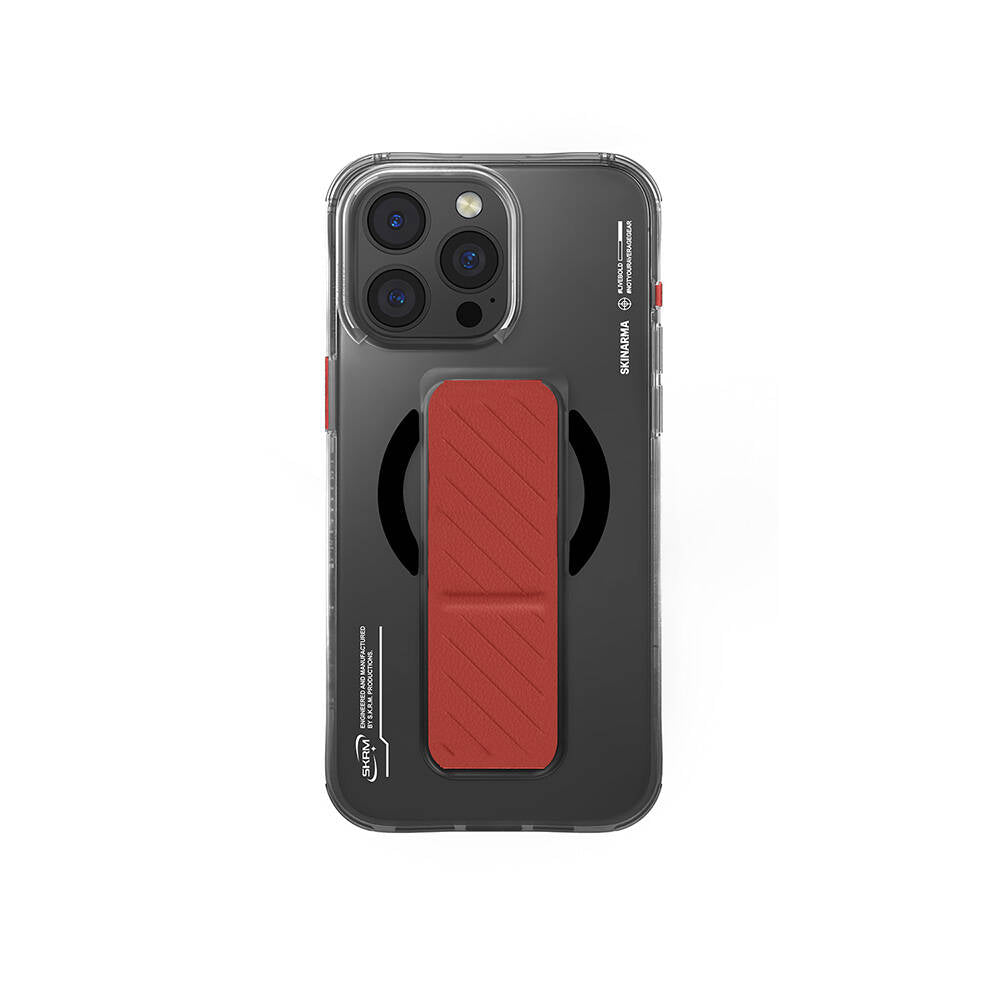 iPhone 16 Pro Kılıf M-safe Şarj Özellikli Teknoloji Desenli Standlı Skinarma Axon Kapak
