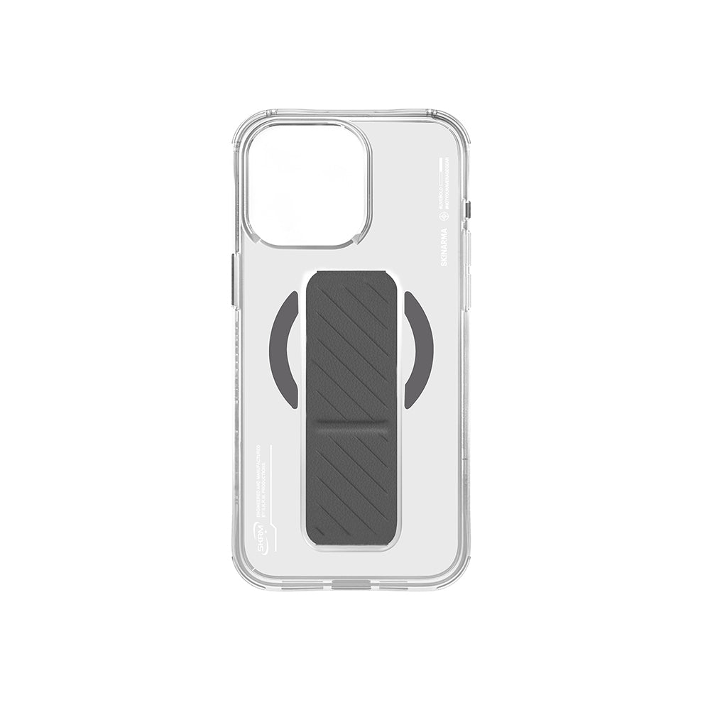 iPhone 16 Pro Kılıf M-safe Şarj Özellikli Teknoloji Desenli Standlı Skinarma Axon Kapak