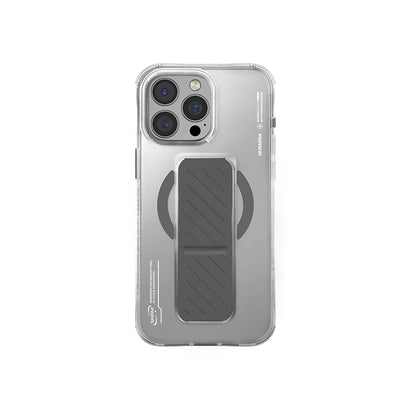 iPhone 16 Pro Kılıf M-safe Şarj Özellikli Teknoloji Desenli Standlı Skinarma Axon Kapak