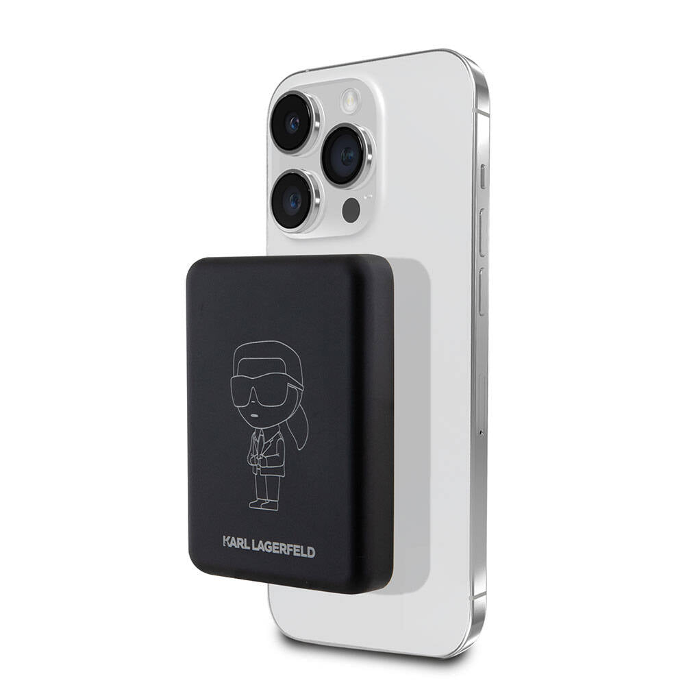 Karl Lagerfeld Led Işıklı Göstergeli M-safe Magnetik Orjinal Lisanslı Powerbank 5000 Mah