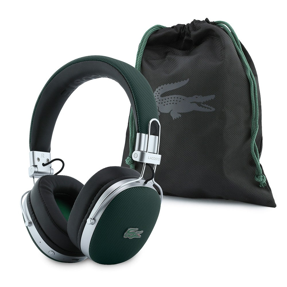 Lacoste Orjinal Lisanslı LH03 Taşıma Çantalı Ayarlanabilir Pike Kulak Üstü Bluetooth Kulaklık v5.4