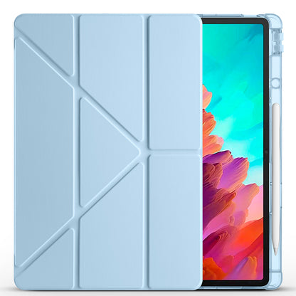Lenovo Idea Tab Pro 12.7 TB-373FU Kılıf Zore Tri Folding Kalem Bölmeli Standlı Kılıf