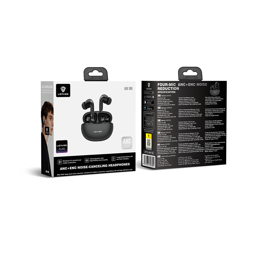 Lenyes Air 106 ANC/ENC Teknolojili Kulak İçi Bluetooth Kulaklık v6.0