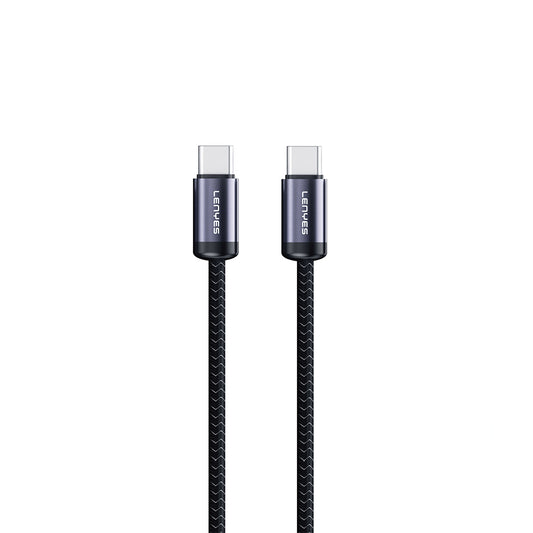 Lenyes LC537 Type-C to Type-C Hızlı Şarj Özellikli Örgülü Data ve Şarj Kablosu 60W 1M