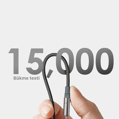 Lenyes LC543 4in1 Hızlı Şarj Özellikli USB-A - Type-C + Type-C to Lightning Data ve Şarj Kablosu 240W 1M