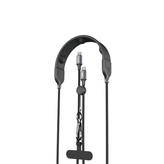 Lenyes LC558 Type-C to Type-C Data Kablolu 3 Kademeli Boyun Masaj Bandı 1.2M