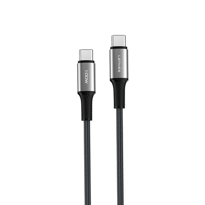 Lenyes LC562 Type-C to Type-C PD Örgü Tasarımlı Hızlı Şarj Özellikli Data ve Şarj Kablosu 100W 2M