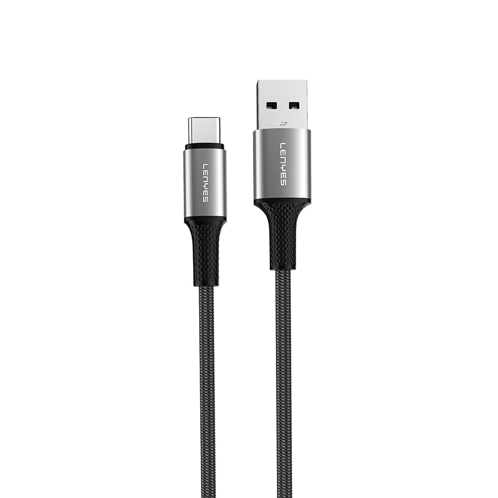 Lenyes LC565 USB-A to Type-C Örgü Tasarımlı Hızlı Şarj Özellikli Data ve Şarj Kablosu 12W 1M