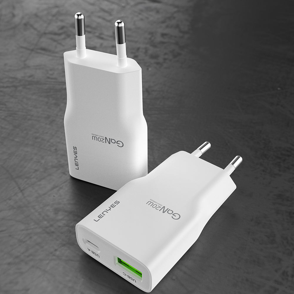 Lenyes LCH11 Serisi Type-C to Lightning GaN Teknolojili PD Hızlı Şarj Özellikli Kablolu Şarj Seti 20W
