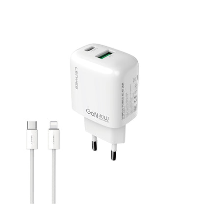 Lenyes LCH93-TC-L Type-C to Lightning GaN Teknolojili PD ve USB Hızlı Şarj Özellikli Şarj Seti 30W