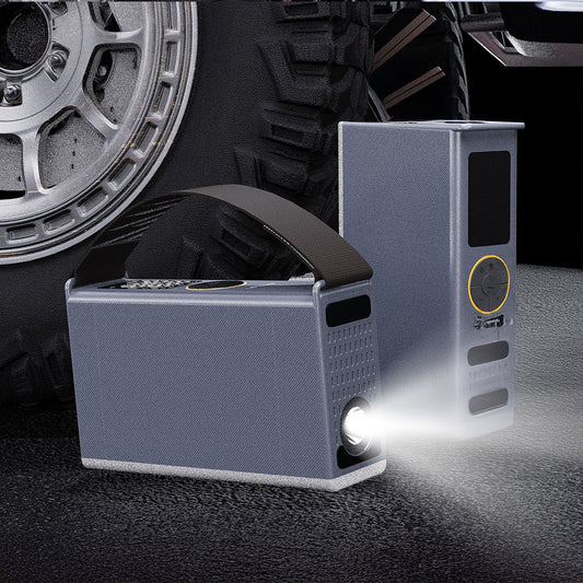 Lenyes LCI205 LED Işıklı Araç Akü Acil Durum Takviye Güç Kaynağı ve Hava Kompresörü 12V 100W 7200mAh