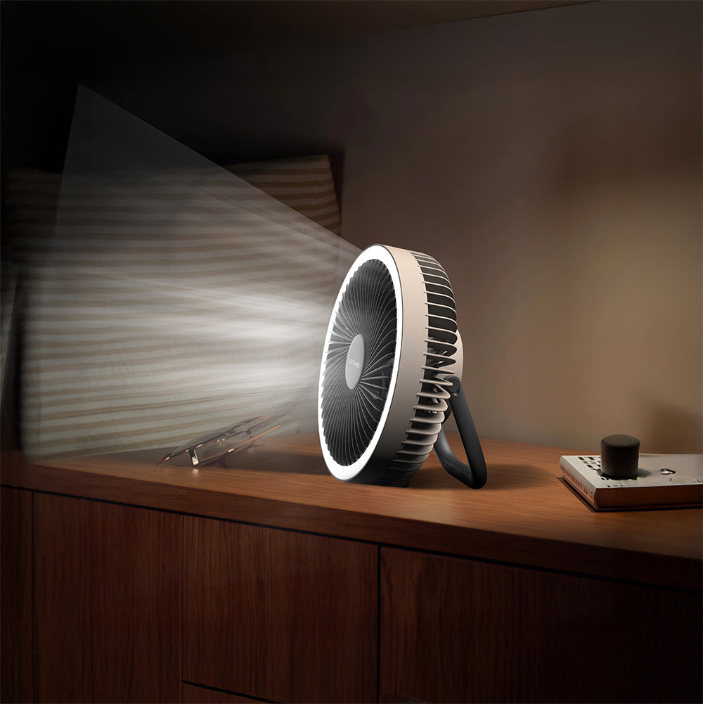 Lenyes LHF11 Led Işıklı 4 Kademeli Çok Fonksiyonlu Soğutucu Fan
