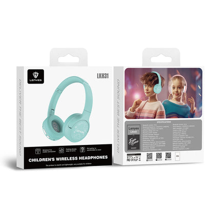 Lenyes LKH31 Ayarlanabilir Çocuklara Özel Kulak Üstü Kablolu ve Bluetooth Kulaklık v5.4
