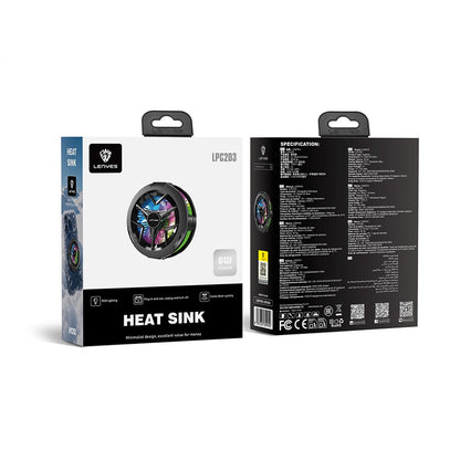 Lenyes LPC203 RGB Işıklı Alüminyum Telefon Soğutucu Fan