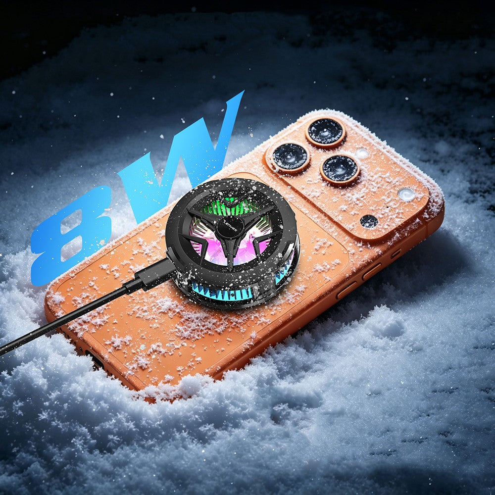 Lenyes LPC203 RGB Işıklı Alüminyum Telefon Soğutucu Fan