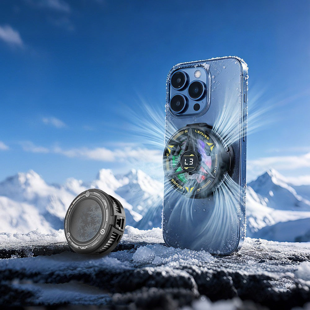 Lenyes LPC204 Yapay Zeka Destekli RGB Işıklı Alüminyum Telefon Soğutucu Fan