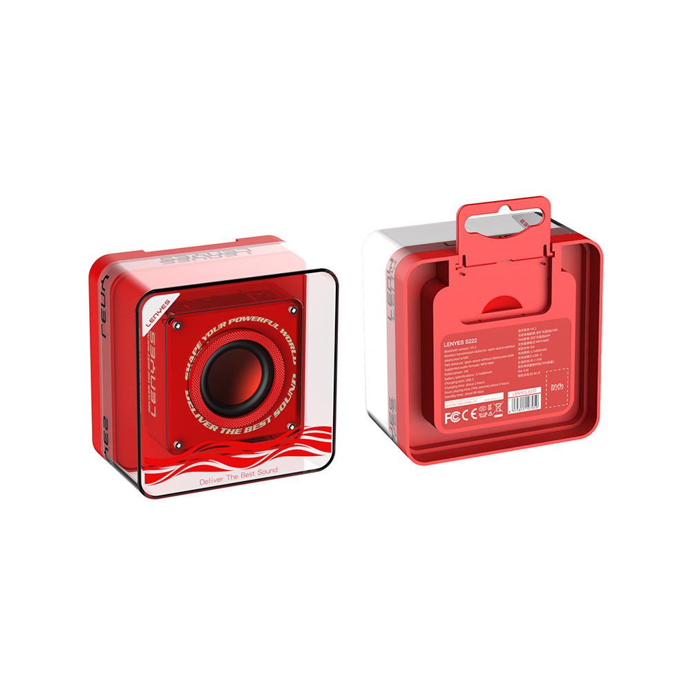 Lenyes S222 Mini TWS Kablosuz Bluetooth Hoparlör v5.3 5W