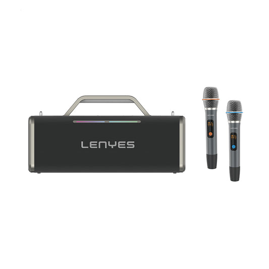 Lenyes S838 RGB Işıklı Taşınabilir Çift Mikrofonlu TWS Bluetooth Speaker Hoparlör v5.0